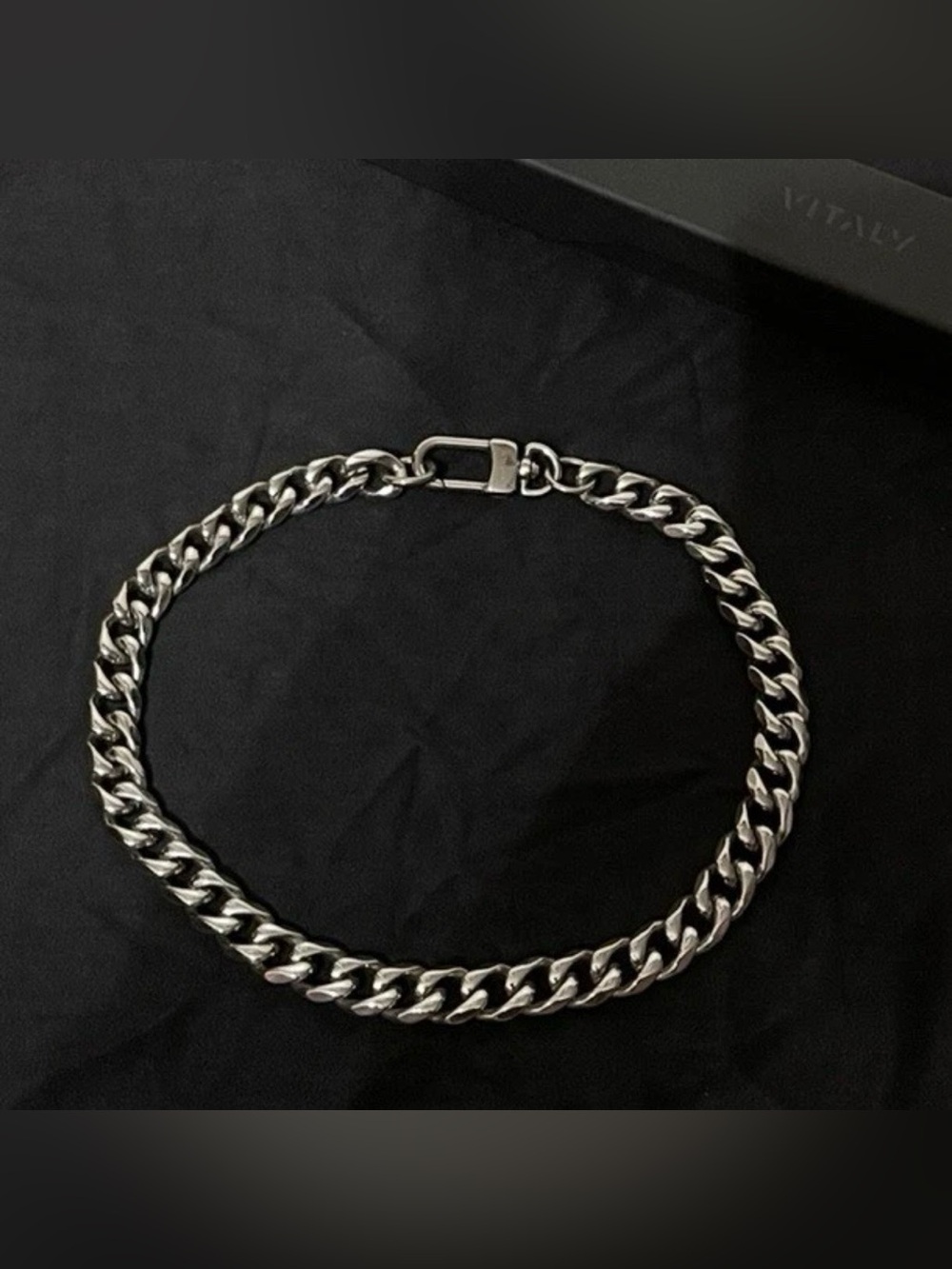 Vitaly “Transit” Silver Stainless Steel Choker Necklace Minimalist Streetwear
